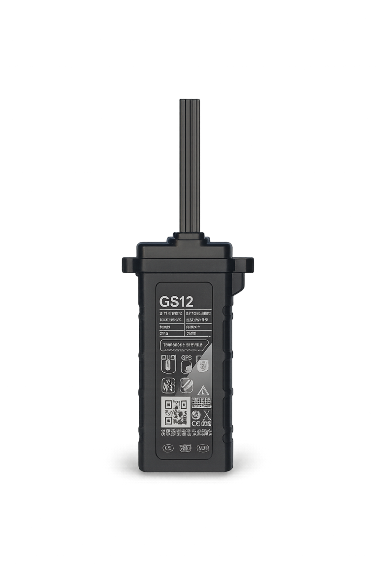 Rastreador GPS WanWayTech GS12 4G LTE para vehículos con corte de motor y monitoreo de flotas en tiempo real.
