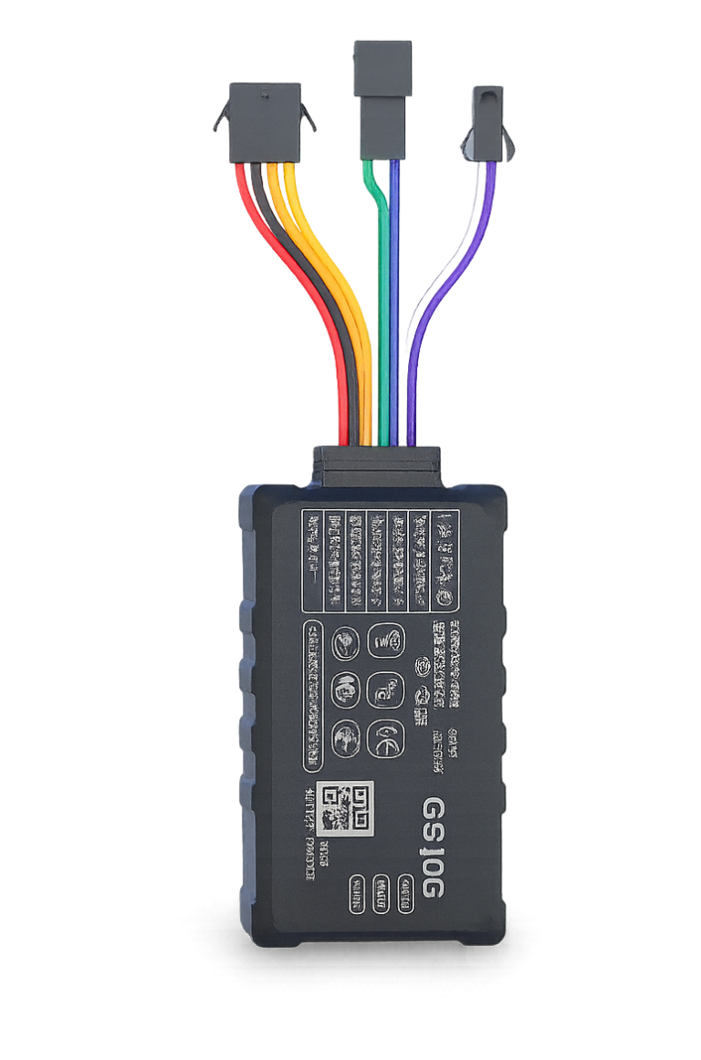Rastreador GPS WanWayTech GS10G 4G LTE con cableado multisensores para monitoreo avanzado de flotas y seguridad.